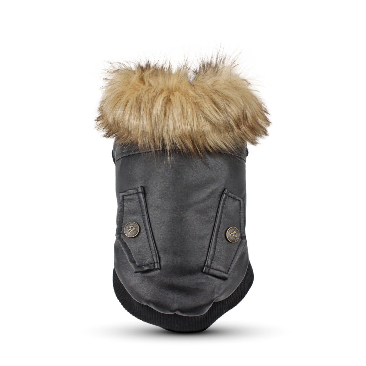 Campera de Cuero para mascotas con peludito
