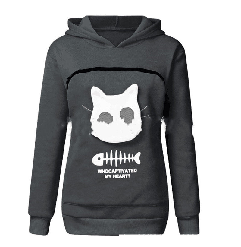 Hoodie “Miau Pocket” – Buzo con Bolsillo para Gatitos y Perris Mini