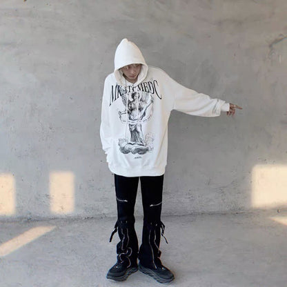 Hoodie “Angel Rebelde” – Estilo Retro con Alas de Facha