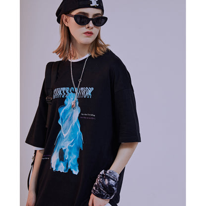 Remera “Ghost Mode” – Estilo Suelto y Oscuro con Flow ✨