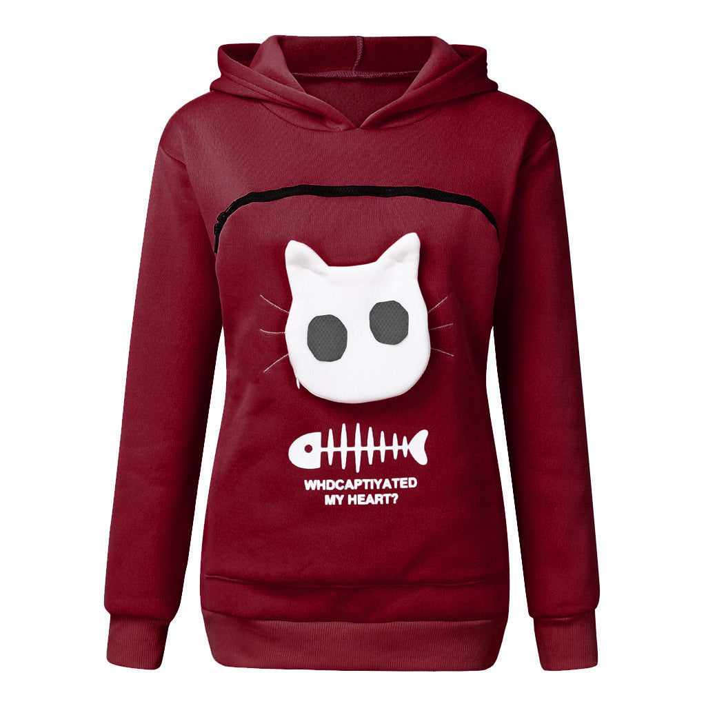 Hoodie “Miau Pocket” – Buzo con Bolsillo para Gatitos y Perris Mini