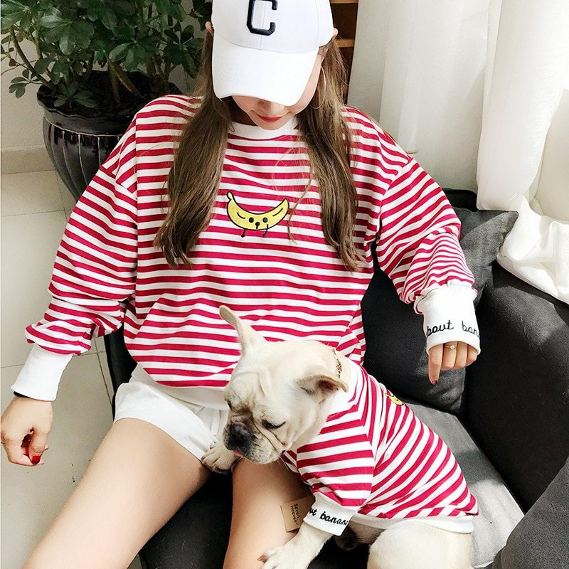 Buzo “Banana Split” – Outfit Rayado para Humana + Mascota