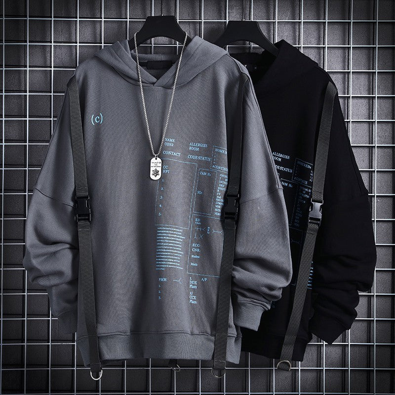 Hoodie “Dark Pocket Flow” – Streetwear con Bolsillos para el Misterio