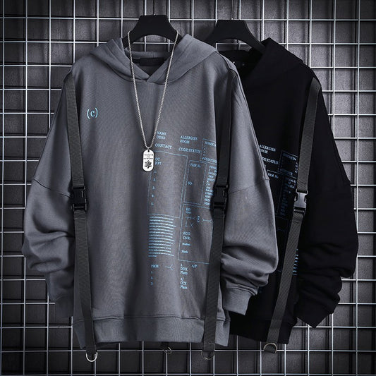 Hoodie “Dark Pocket Flow” – Streetwear con Bolsillos para el Misterio