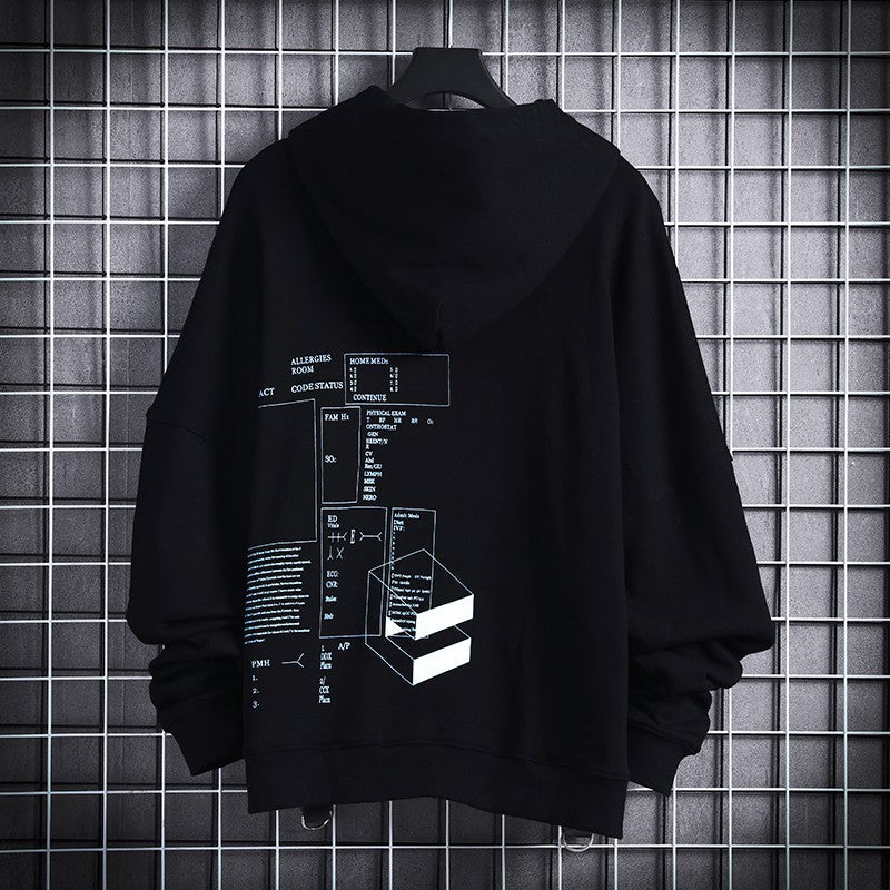 Hoodie “Dark Pocket Flow” – Streetwear con Bolsillos para el Misterio