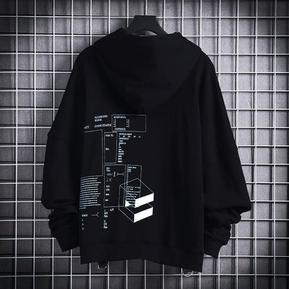 Hoodie “Dark Pocket Flow” – Streetwear con Bolsillos para el Misterio