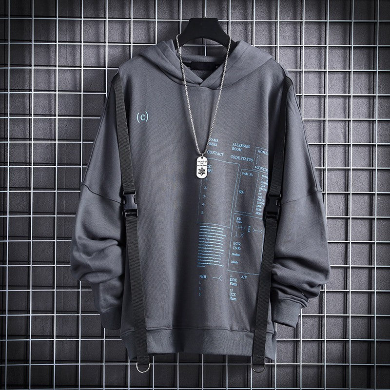 Hoodie “Dark Pocket Flow” – Streetwear con Bolsillos para el Misterio