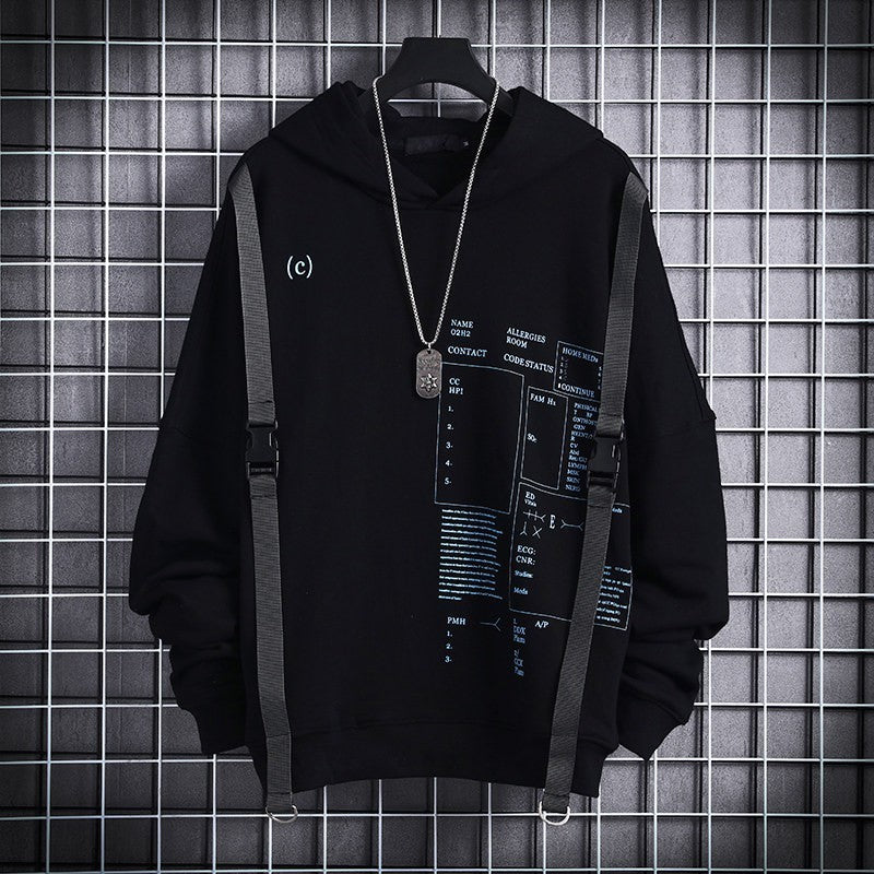 Hoodie “Dark Pocket Flow” – Streetwear con Bolsillos para el Misterio