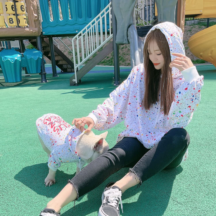 Hoodie “Arcoíris Perruno” – Outfit Colorido para Vos y tu Peludito ‍‍
