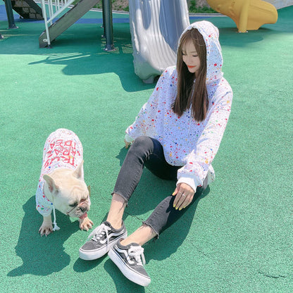 Hoodie “Arcoíris Perruno” – Outfit Colorido para Vos y tu Peludito ‍‍