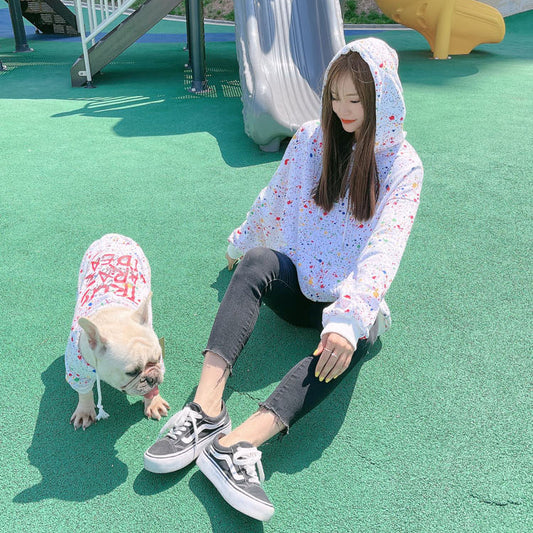 Hoodie “Arcoíris Perruno” – Outfit Colorido para Vos y tu Peludito ‍‍