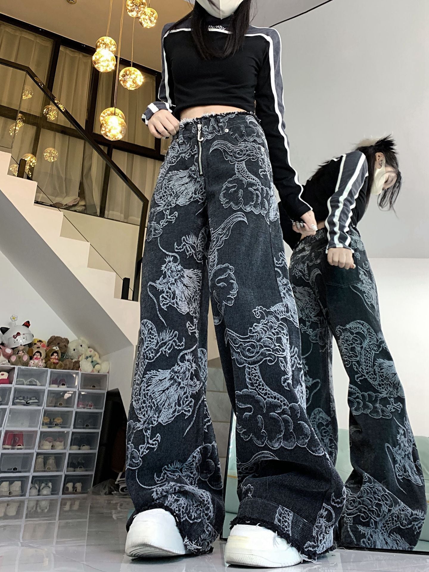 Jeans Dragón Urbano  – Talle Alto y Estilo Street