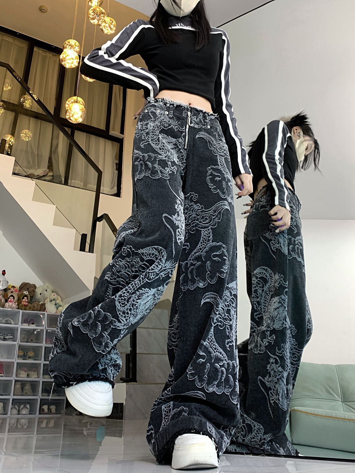 Jeans Dragón Urbano  – Talle Alto y Estilo Street