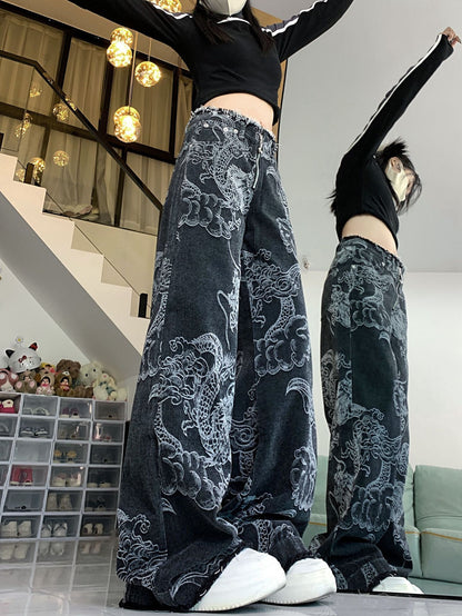 Jeans Dragón Urbano  – Talle Alto y Estilo Street