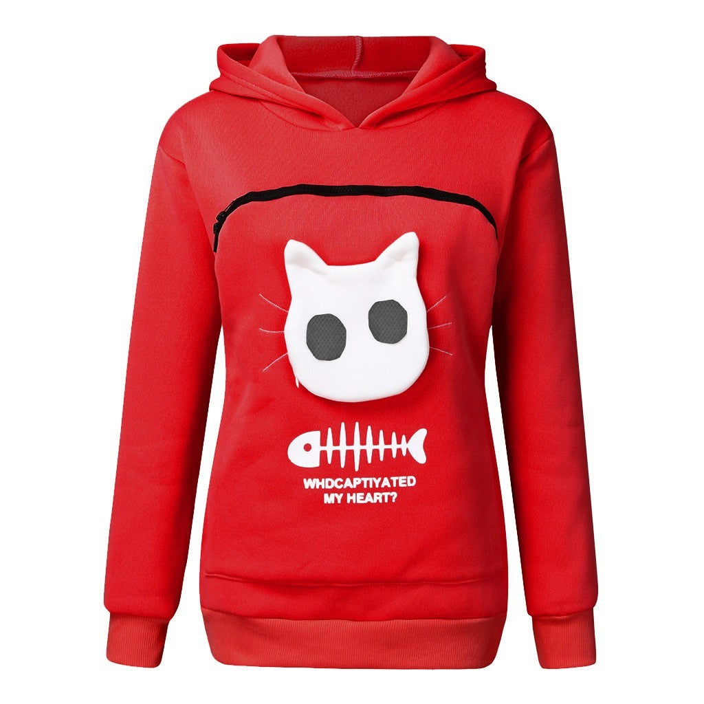Hoodie “Miau Pocket” – Buzo con Bolsillo para Gatitos y Perris Mini