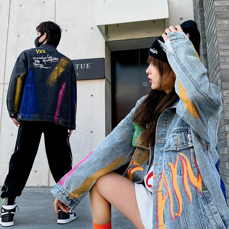 Campera Denim Graffiti con Flow  – Estilo Street