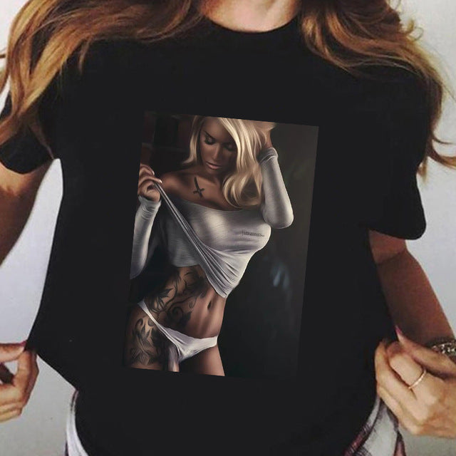 Remera Negra Manga Corta | Talles Para Todas