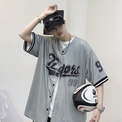 Camisa Estilo Béisbol Urbana ⚾ – Cardigan Unisex de Verano