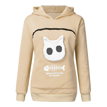 Hoodie “Miau Pocket” – Buzo con Bolsillo para Gatitos y Perris Mini
