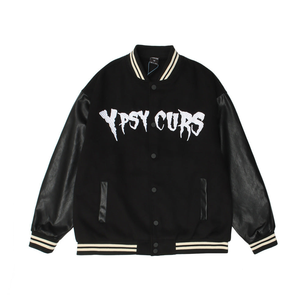 Chaqueta “Dark Script” – Letras Bordadas y Estilo Oscuro ✨
