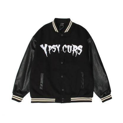 Chaqueta “Dark Script” – Letras Bordadas y Estilo Oscuro ✨