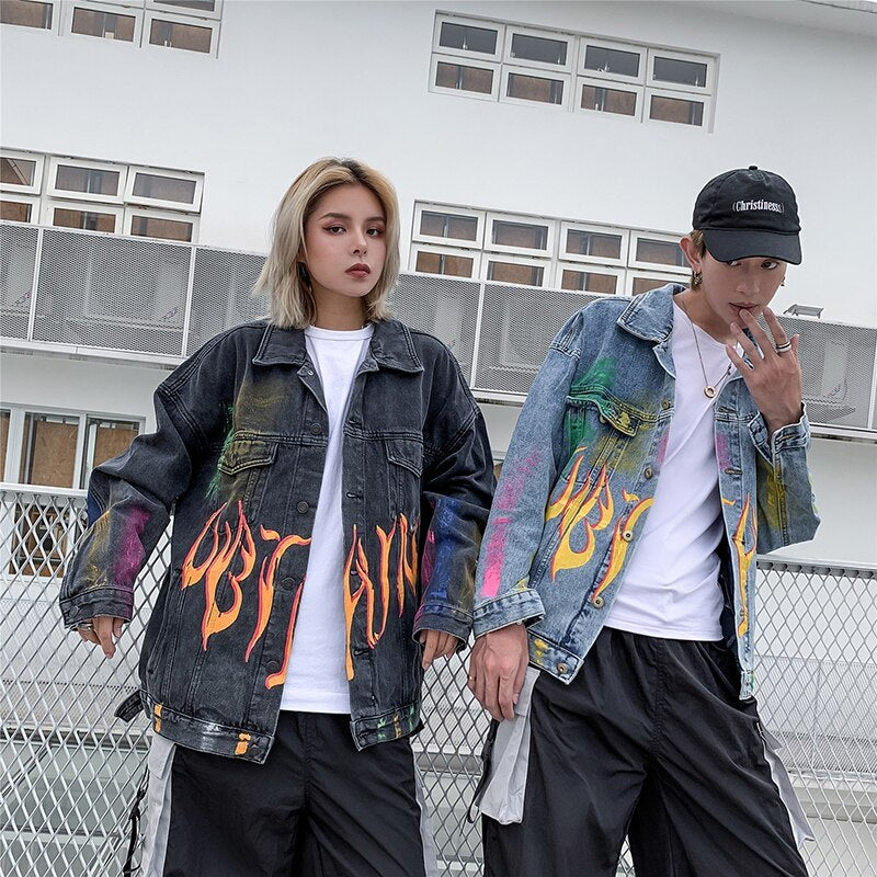Campera Denim Graffiti con Flow  – Estilo Street