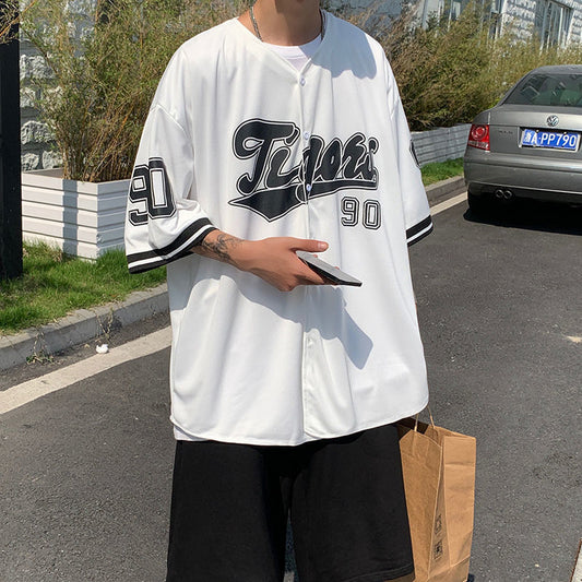 Camisa Estilo Béisbol Urbana ⚾ – Cardigan Unisex de Verano