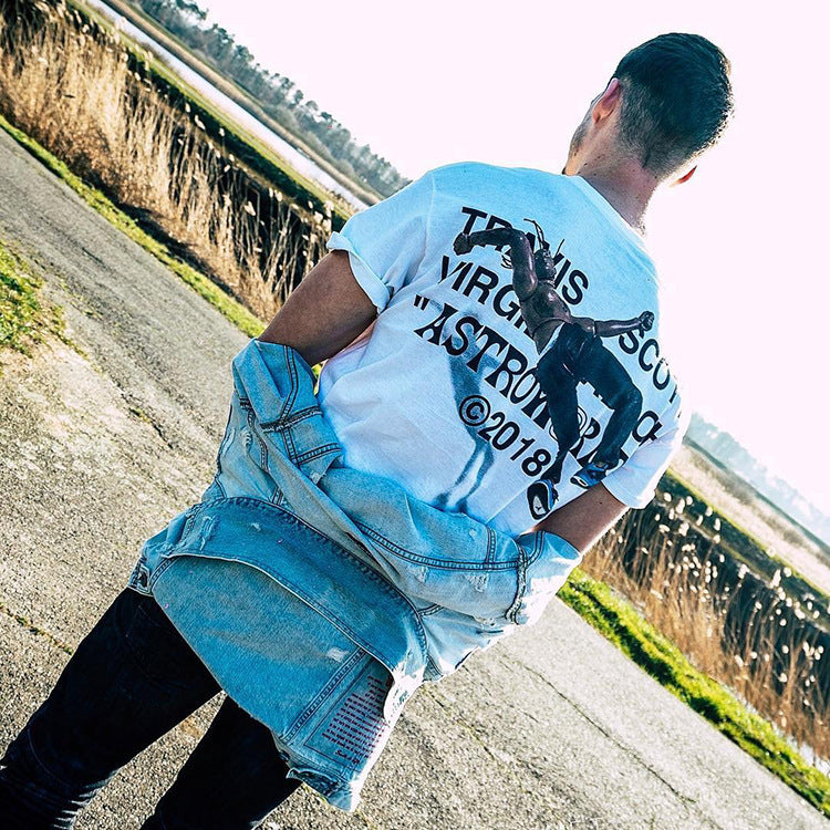 Remera Hip Hop Street Manga Corta – Estilo Travis Scott ✨