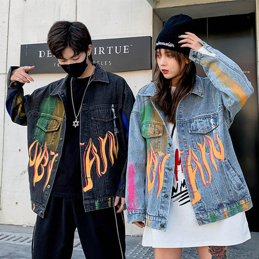 Campera Denim Graffiti con Flow  – Estilo Street
