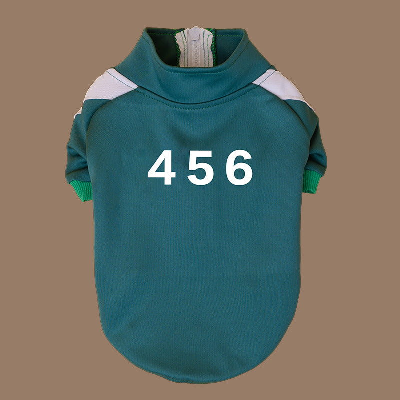 Camperita “Jugador 456” – Outfit El Juego del Calamar para Perris y Gatis