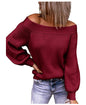 Suéter Off-The-Shoulder Suelto de Punto para Mujer  | Talles para Todas
