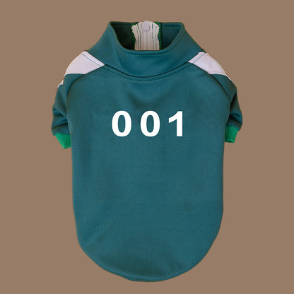 Camperita “Jugador 456” – Outfit El Juego del Calamar para Perris y Gatis