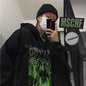 Buzo Hoodie Harajuku con Capucha y Estampado Diablo  | Unisex