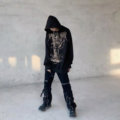 Hoodie “Angel Rebelde” – Estilo Retro con Alas de Facha