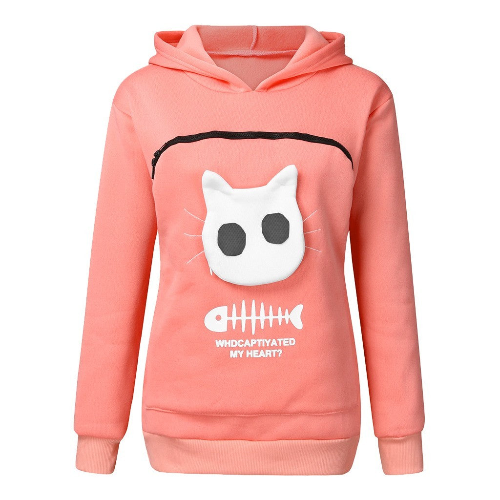 Hoodie “Miau Pocket” – Buzo con Bolsillo para Gatitos y Perris Mini