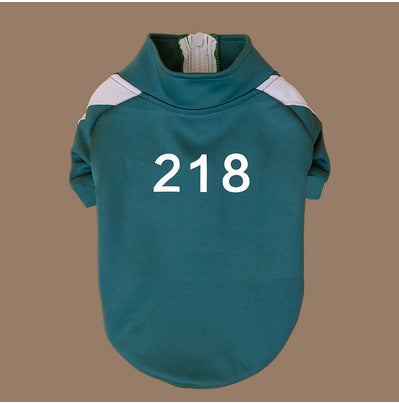 Camperita “Jugador 456” – Outfit El Juego del Calamar para Perris y Gatis