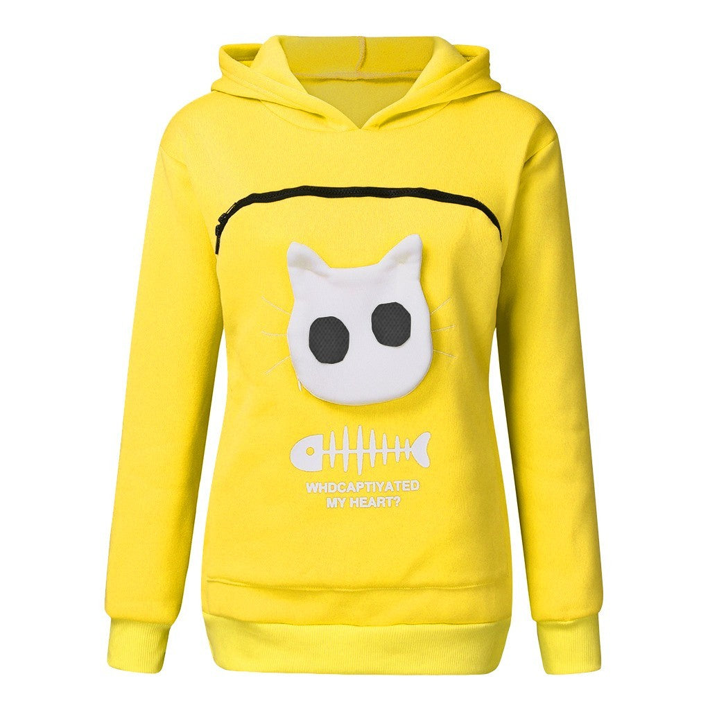 Hoodie “Miau Pocket” – Buzo con Bolsillo para Gatitos y Perris Mini