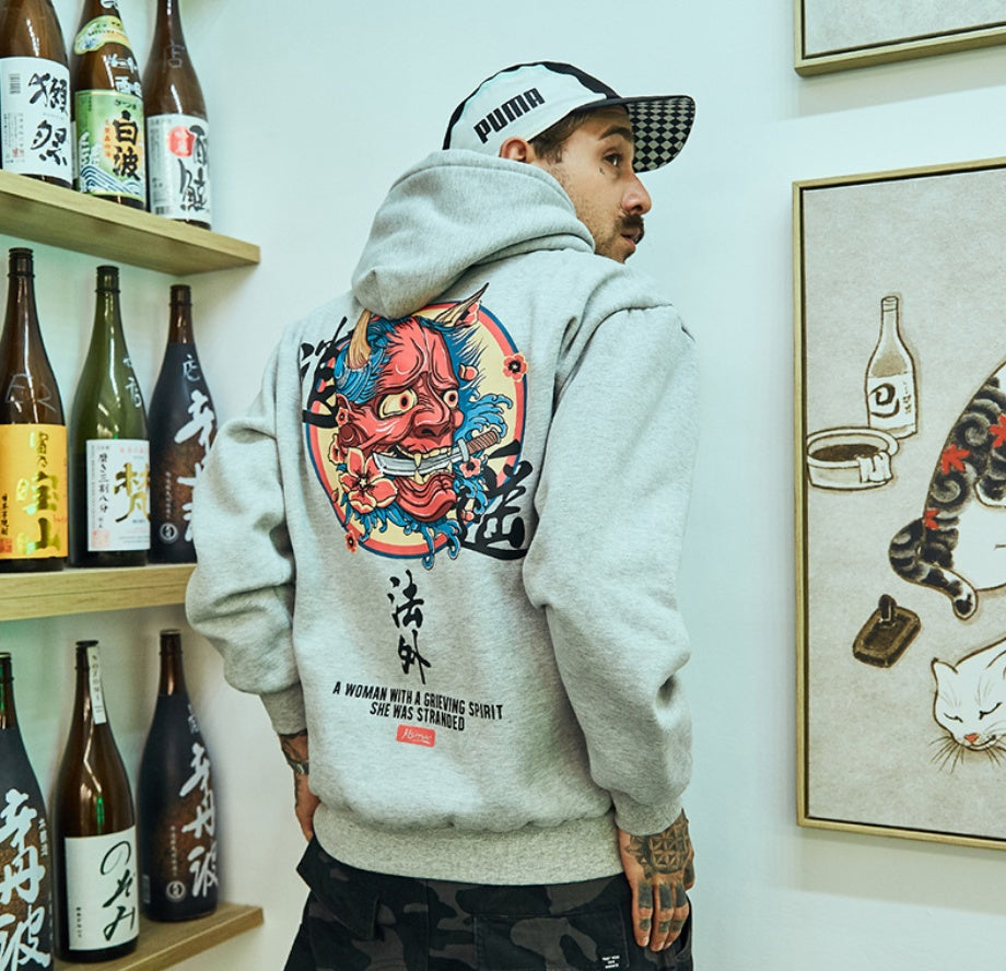 Hoodie Street Asiático  – Estilo Loose Unisex