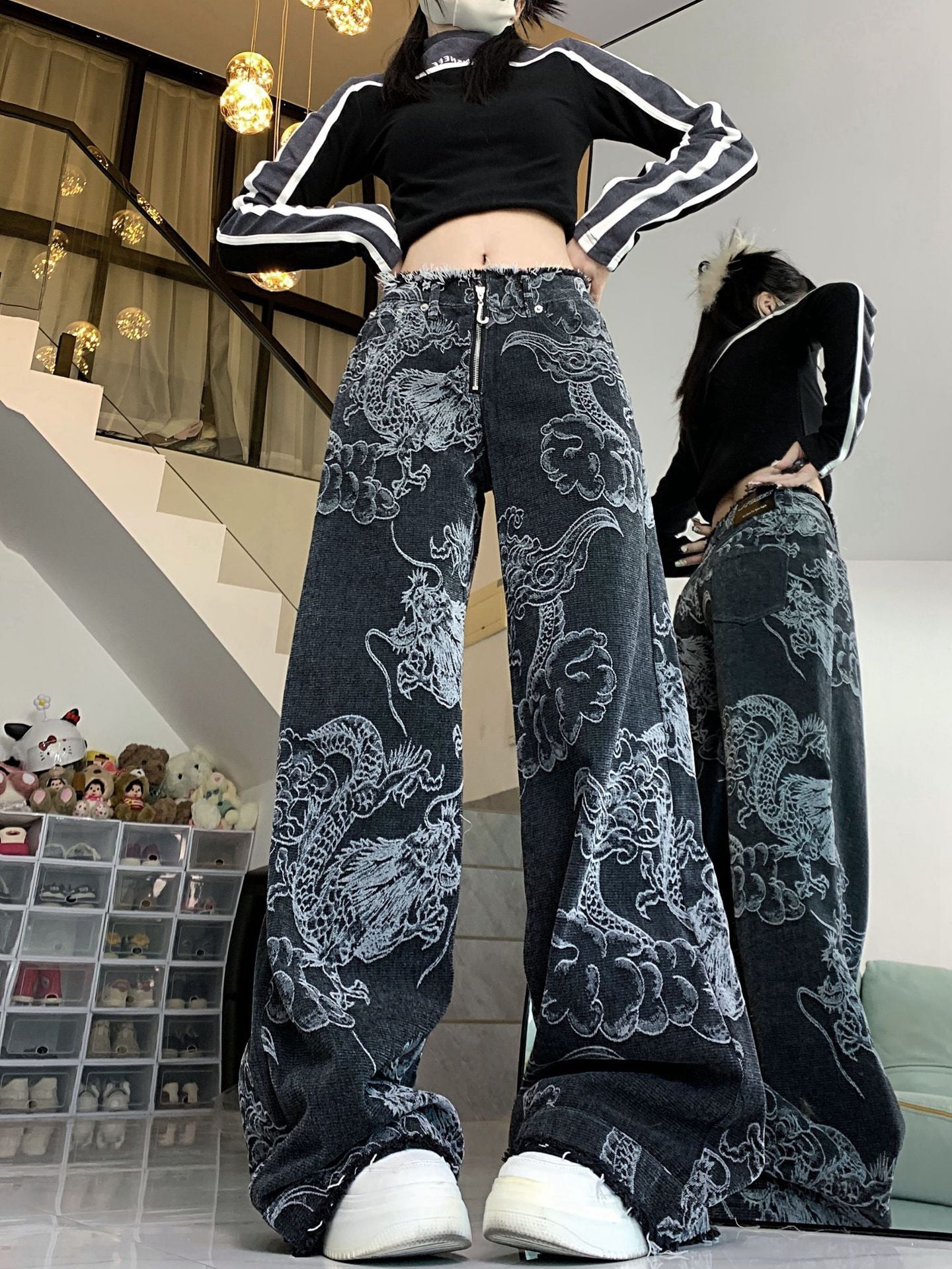 Jeans Dragón Urbano  – Talle Alto y Estilo Street