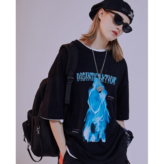 Remera “Ghost Mode” – Estilo Suelto y Oscuro con Flow ✨