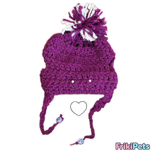 🌟 Gorritos Friki Pets - 💜 Modelo Raven - Hechos a mano y pedido🧶