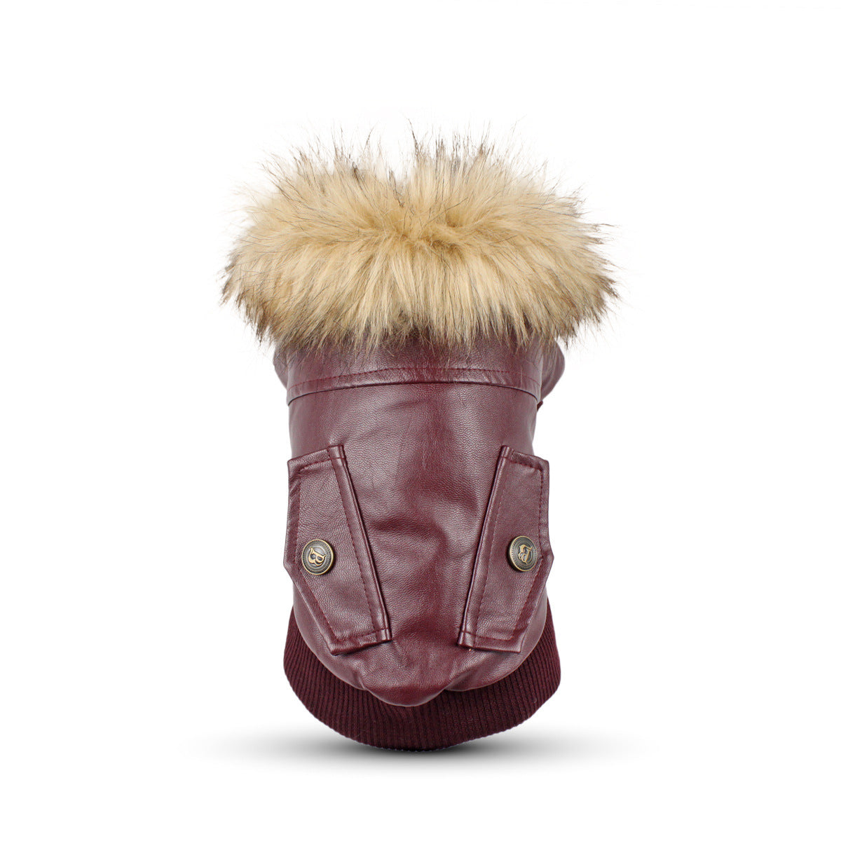 Campera de Cuero para mascotas con peludito