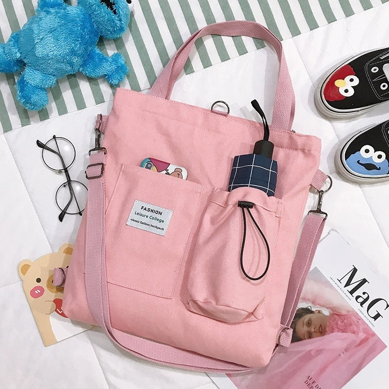 Mochila Harajuku Multiuso - Estilo Preppy con Toda la Onda
