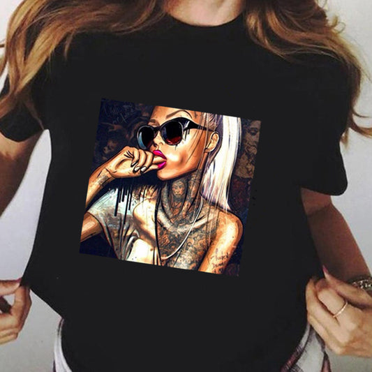Remera Negra Manga Corta | Talles Para Todas