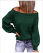 Suéter Off-The-Shoulder Suelto de Punto para Mujer  | Talles para Todas