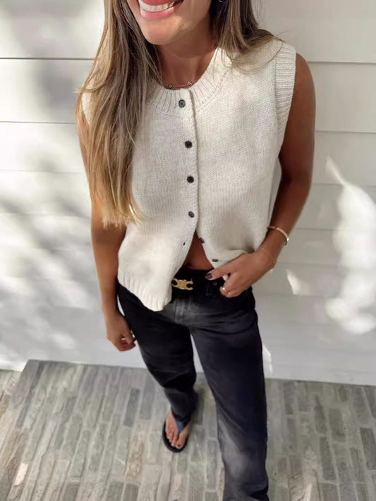 ✨ Chaleco Sin Mangas Tejido 3D | Estilo Street Hipster en Tendencia