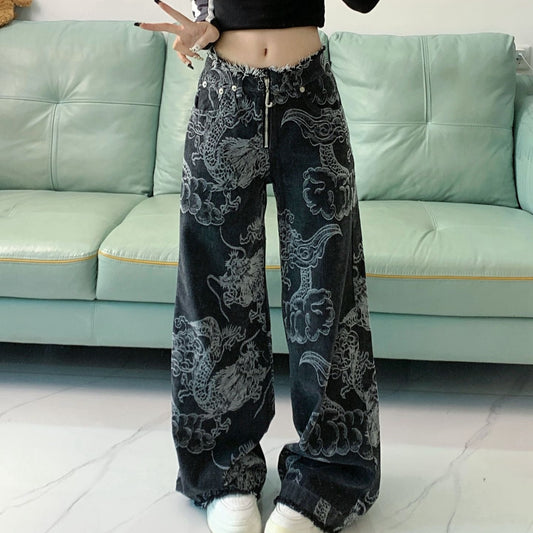 Jeans Dragón Urbano  – Talle Alto y Estilo Street