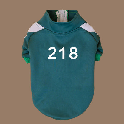 Camperita “Jugador 456” – Outfit El Juego del Calamar para Perris y Gatis