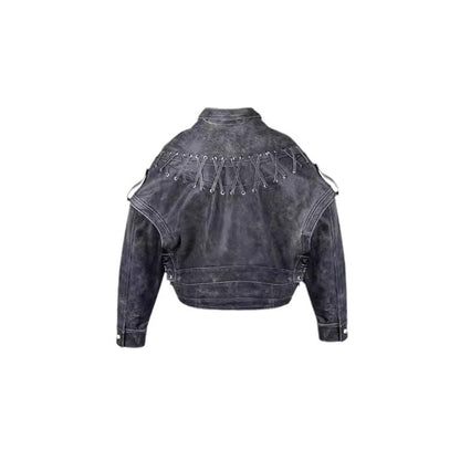 ✨ Campera de cuero sintético estilo vintage – Elegancia con actitud