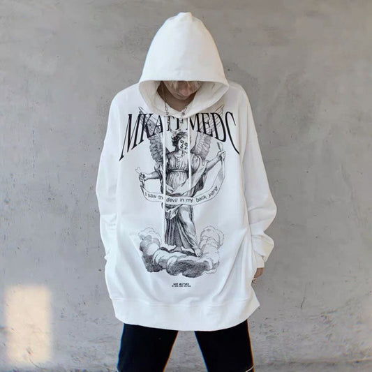 Hoodie “Angel Rebelde” – Estilo Retro con Alas de Facha
